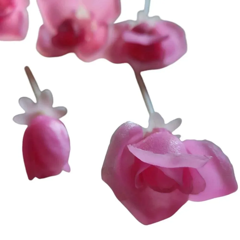9 Vintage Pink Rose Cake Cupcake Plastic Picks